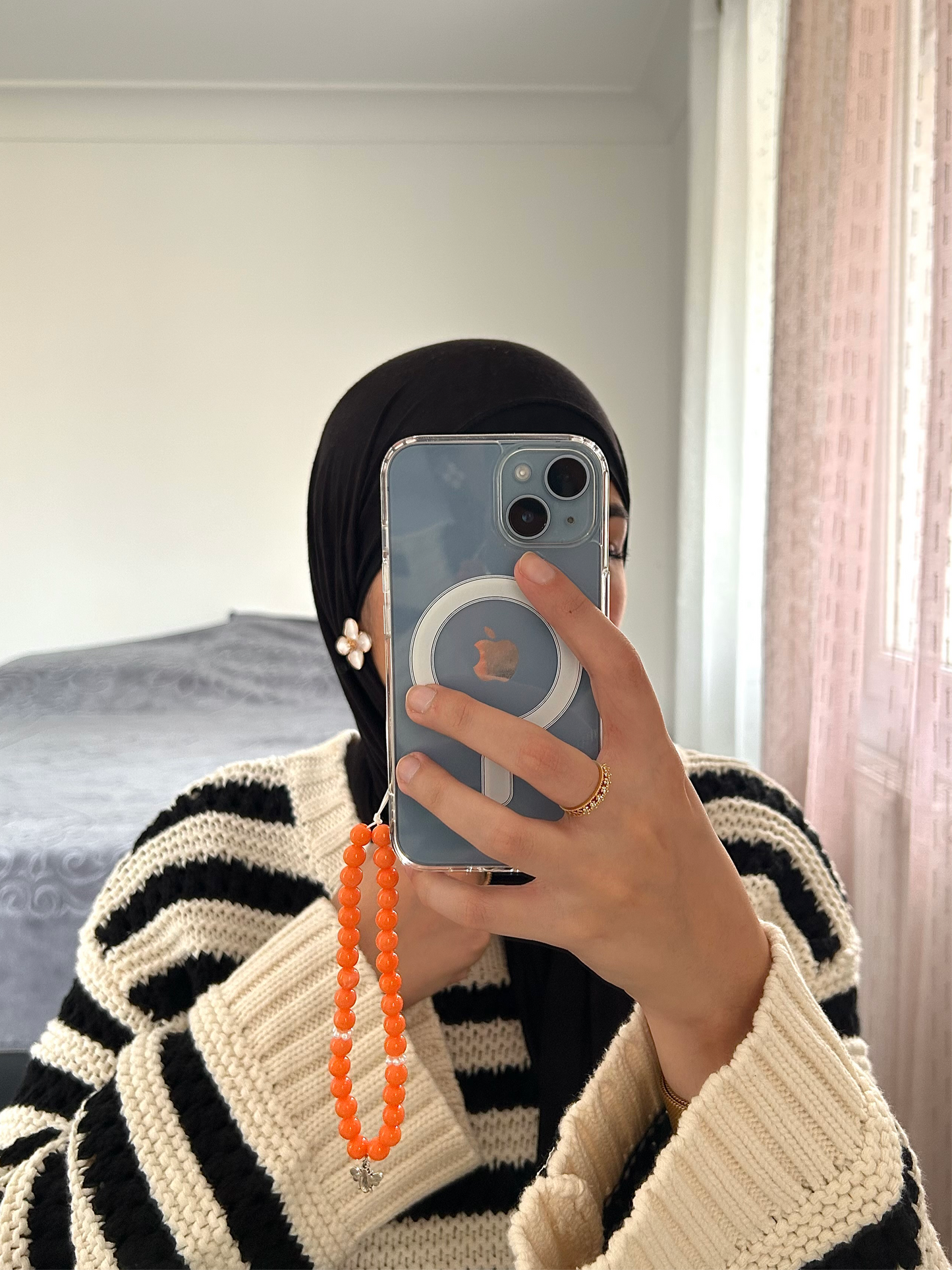 Tasbih téléphone 33 perles Orange