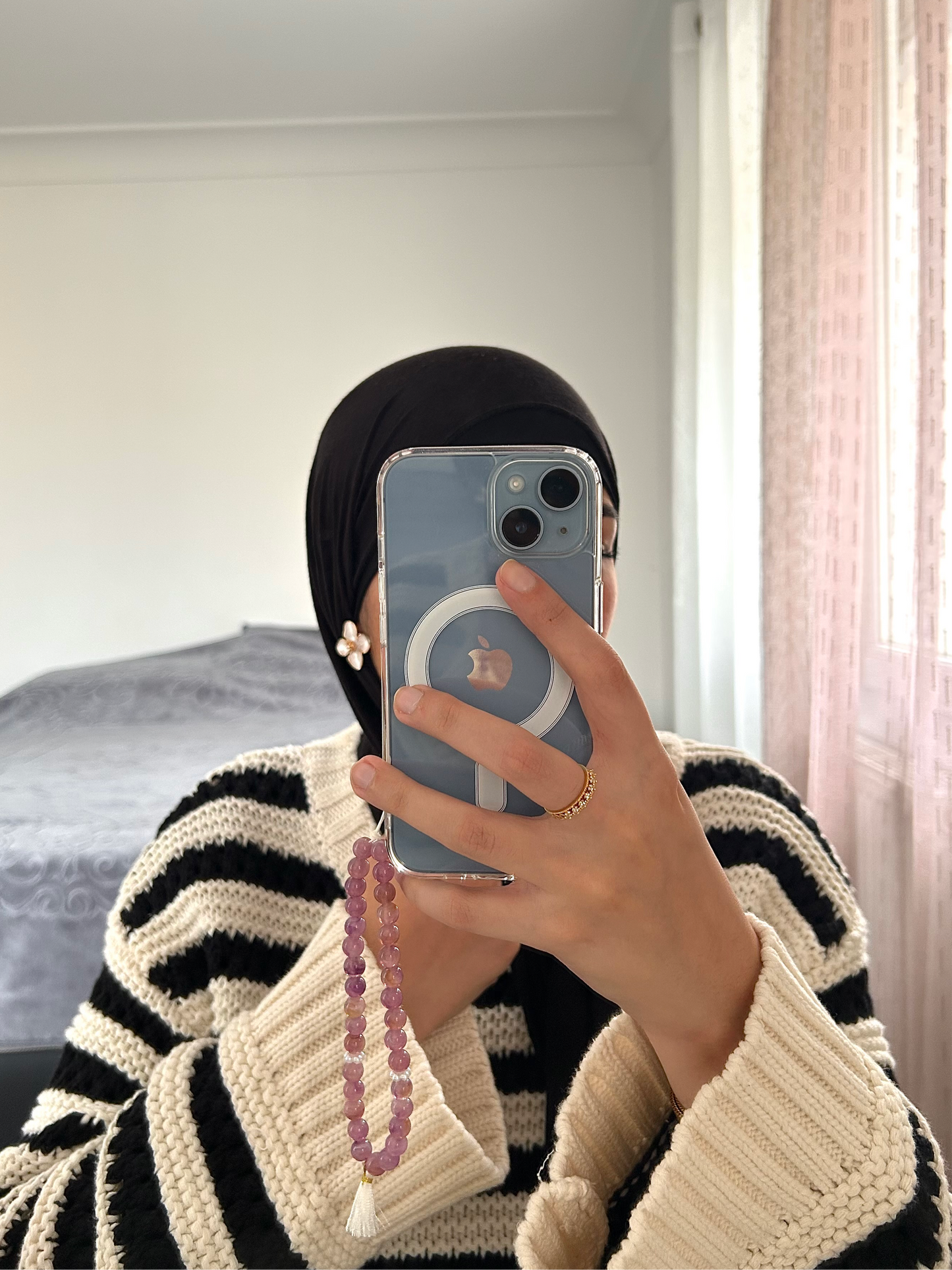 Tasbih téléphone 33 perles Violet