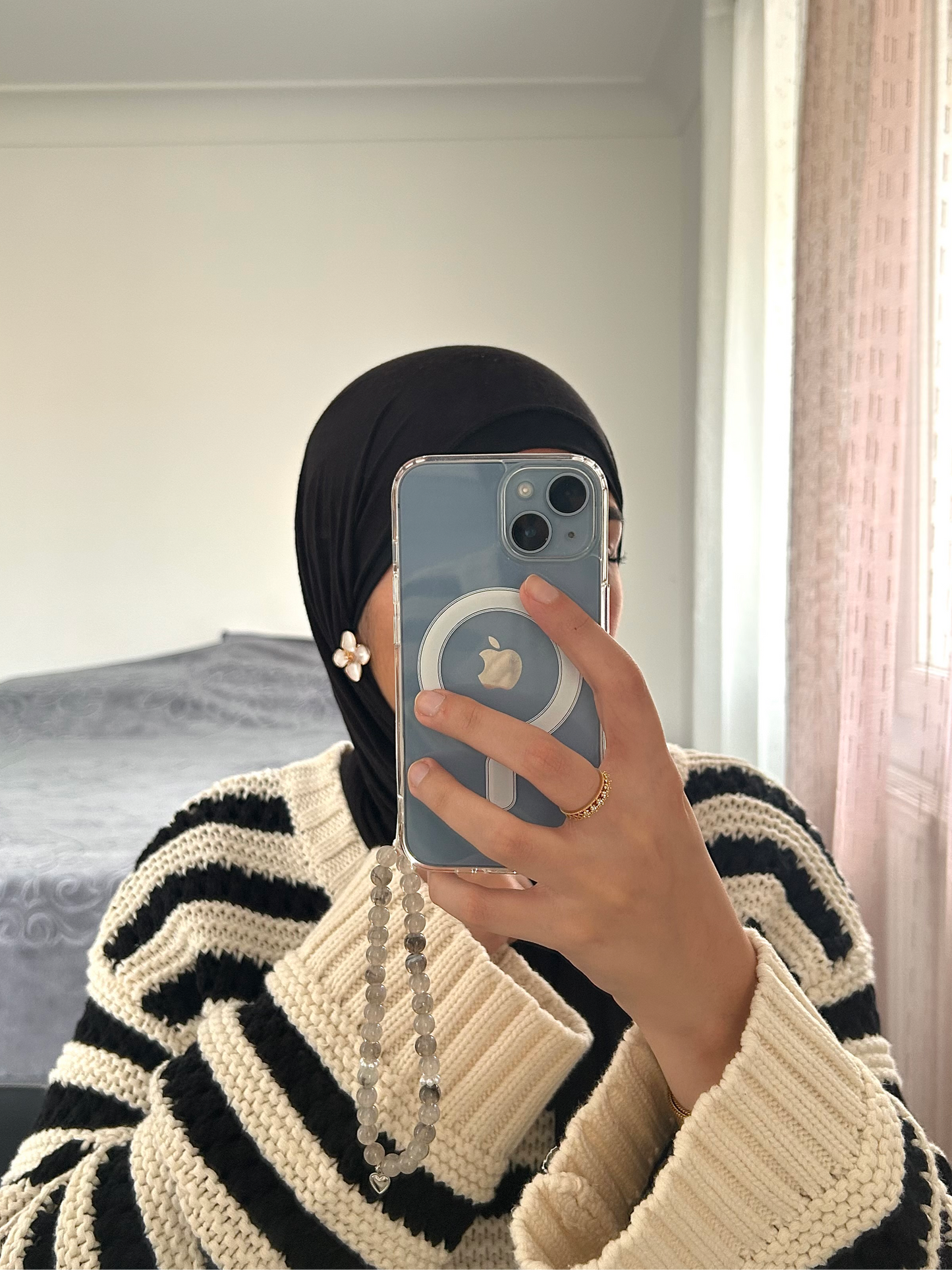 Tasbih téléphone 33 perles Gris