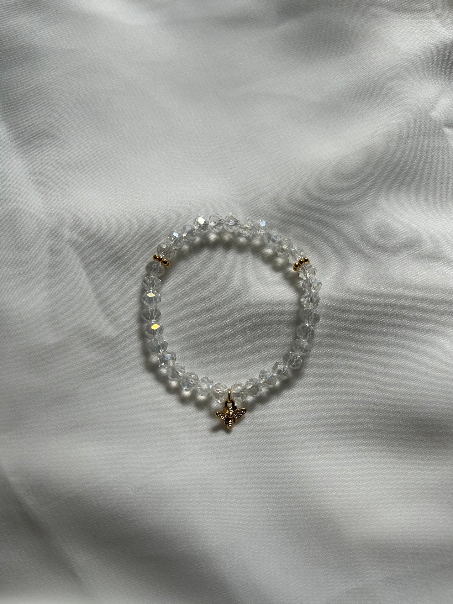 Bracelet Tasbih Cristal Blanc