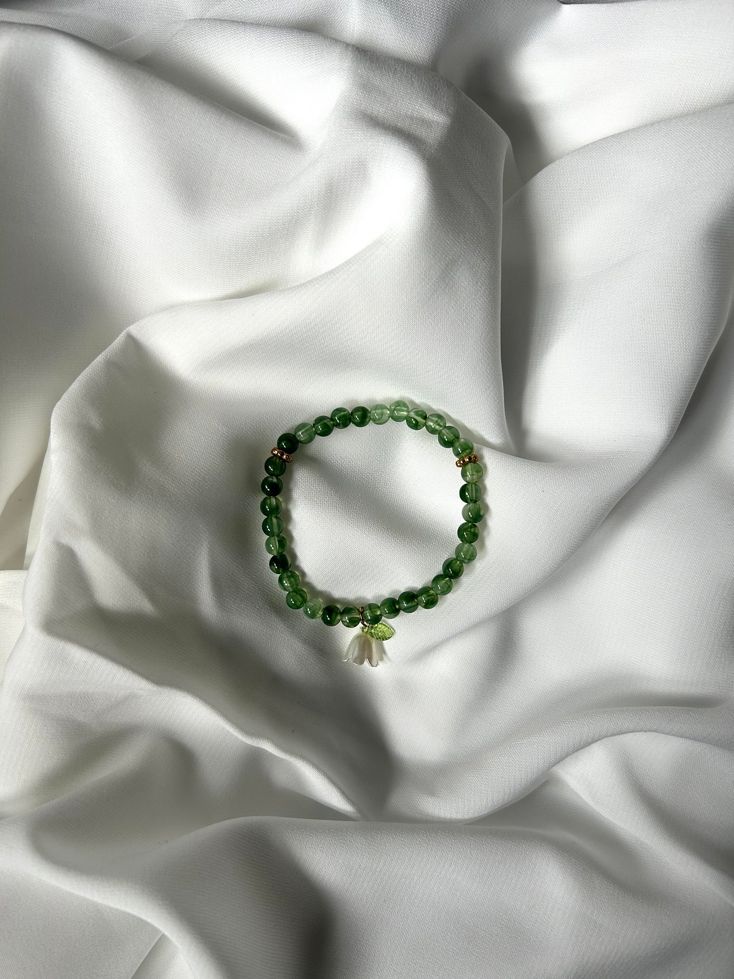 Bracelet Tasbih dorée Émeraude