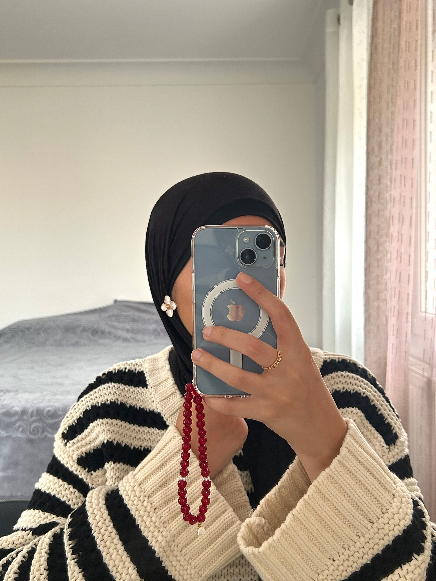 Tasbih téléphone 33 perles Rouge