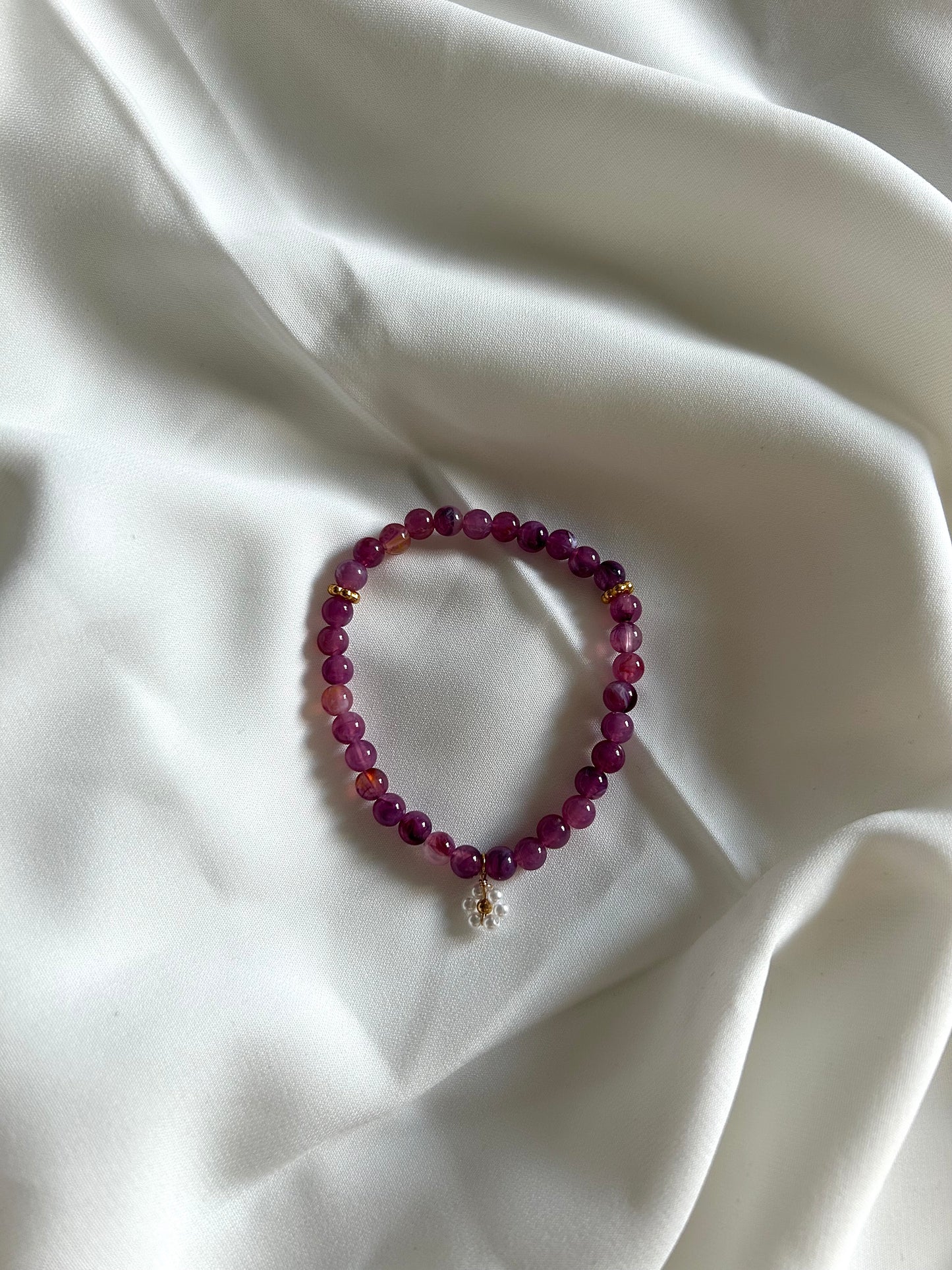 Bracelet Tasbih dorée Violet