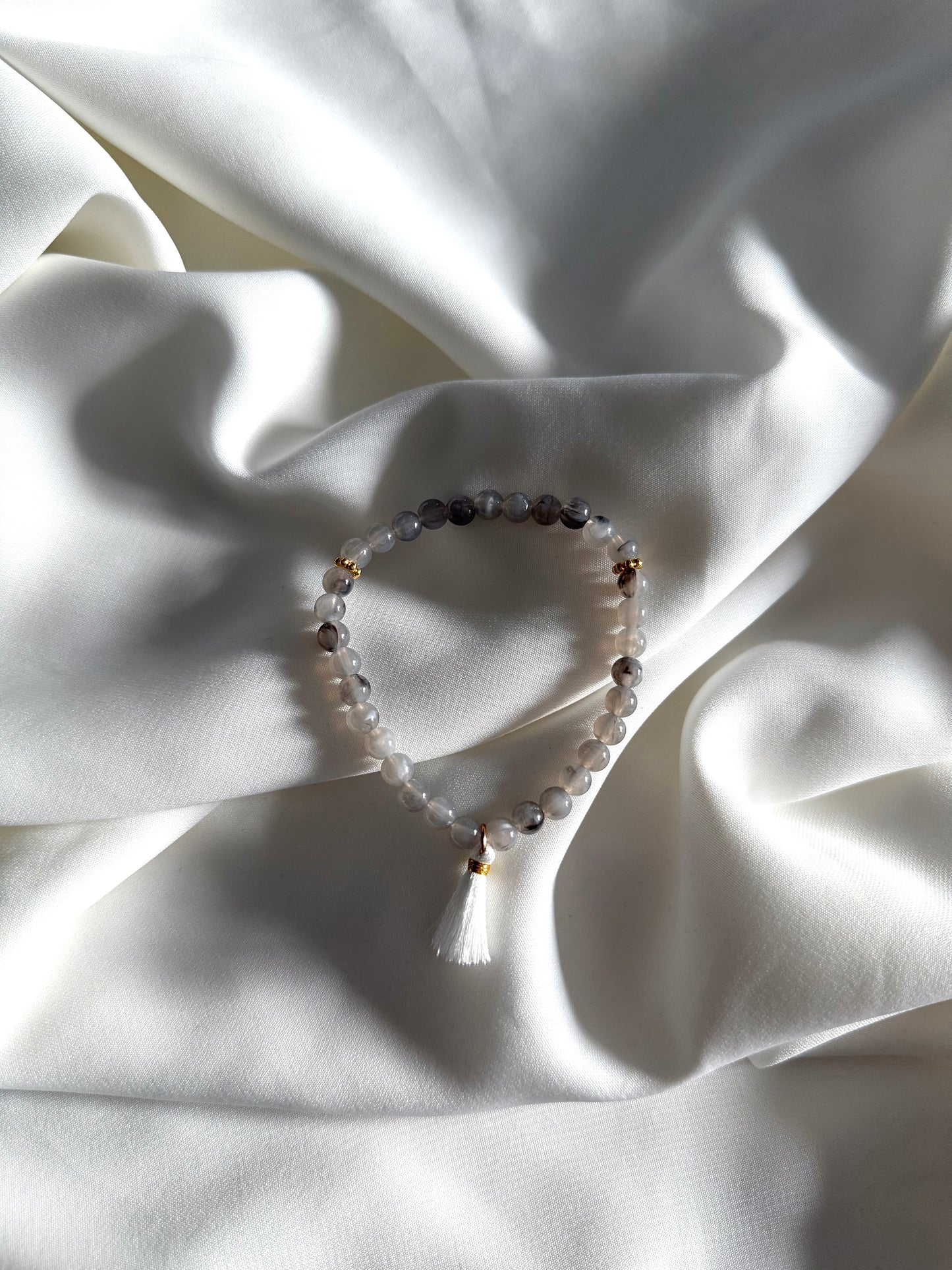 Bracelet Tasbih dorée Gris