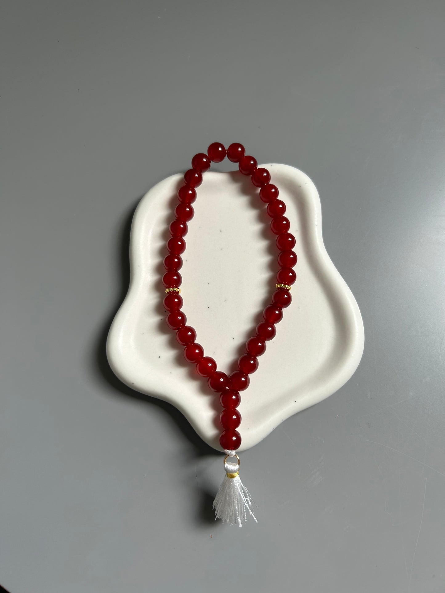Mini Tasbih 33 perles Bordeaux