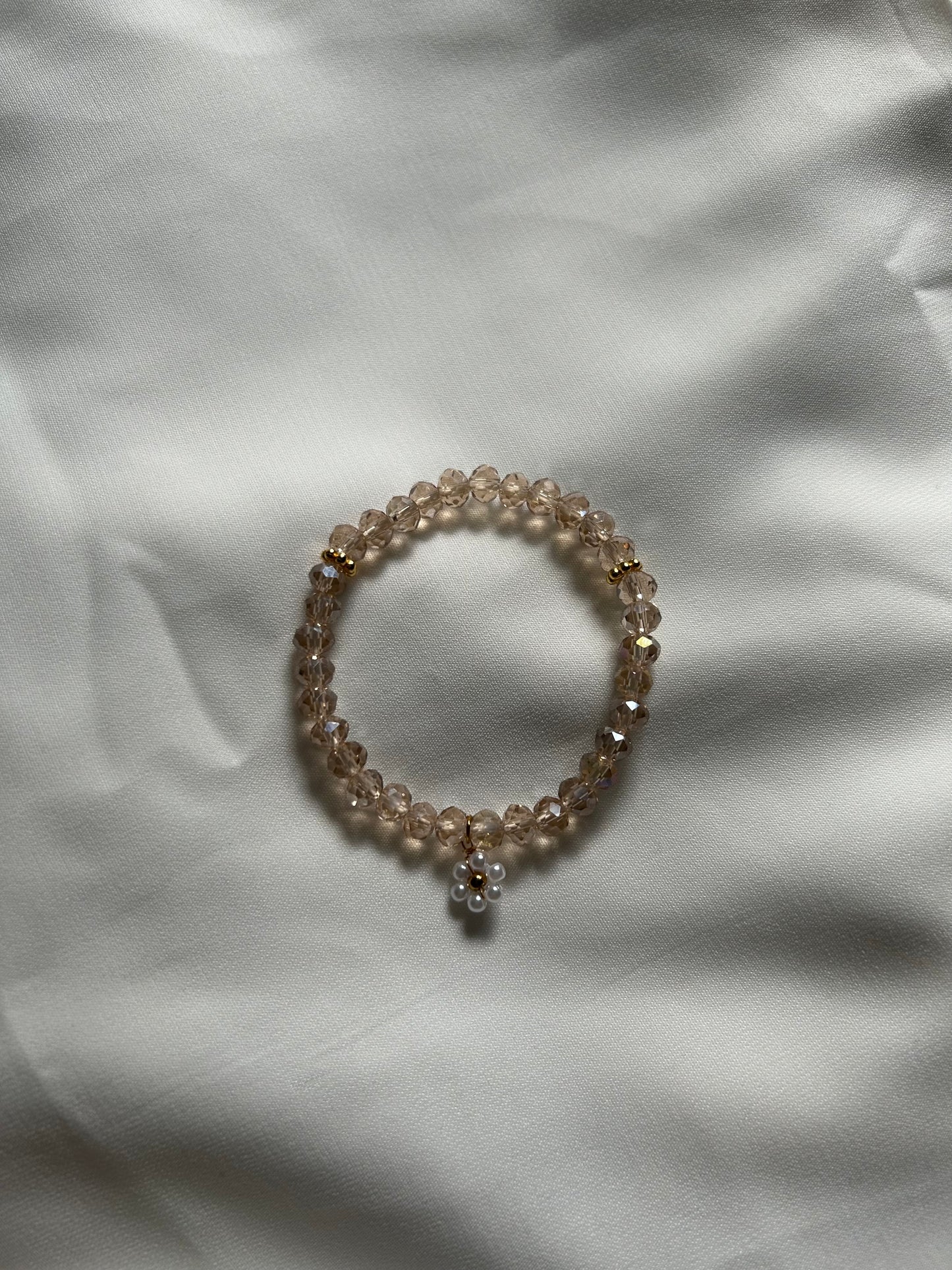 Bracelet Tasbih Cristal Champagne