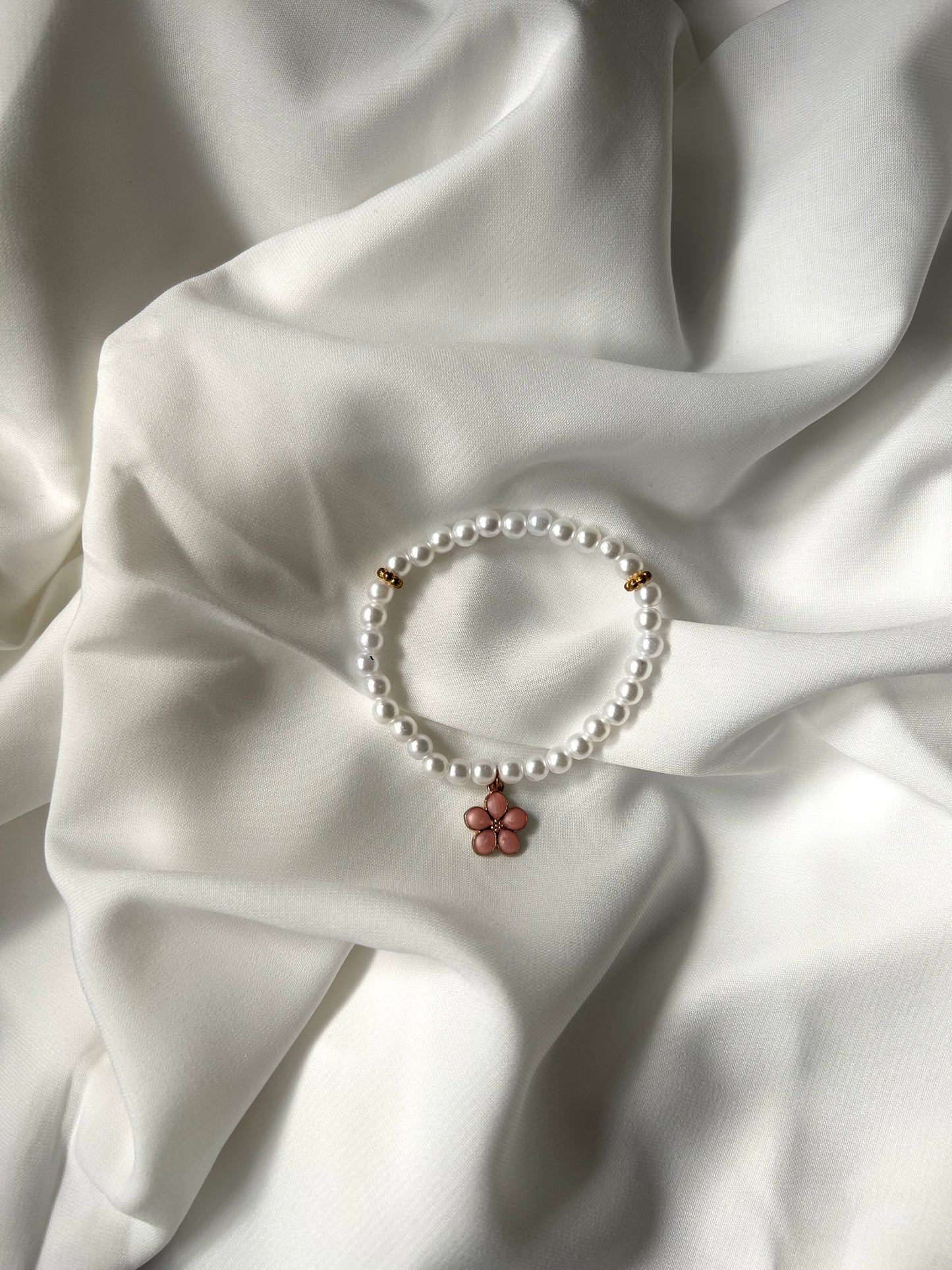 Bracelet Tasbih dorée Blanc nacrée
