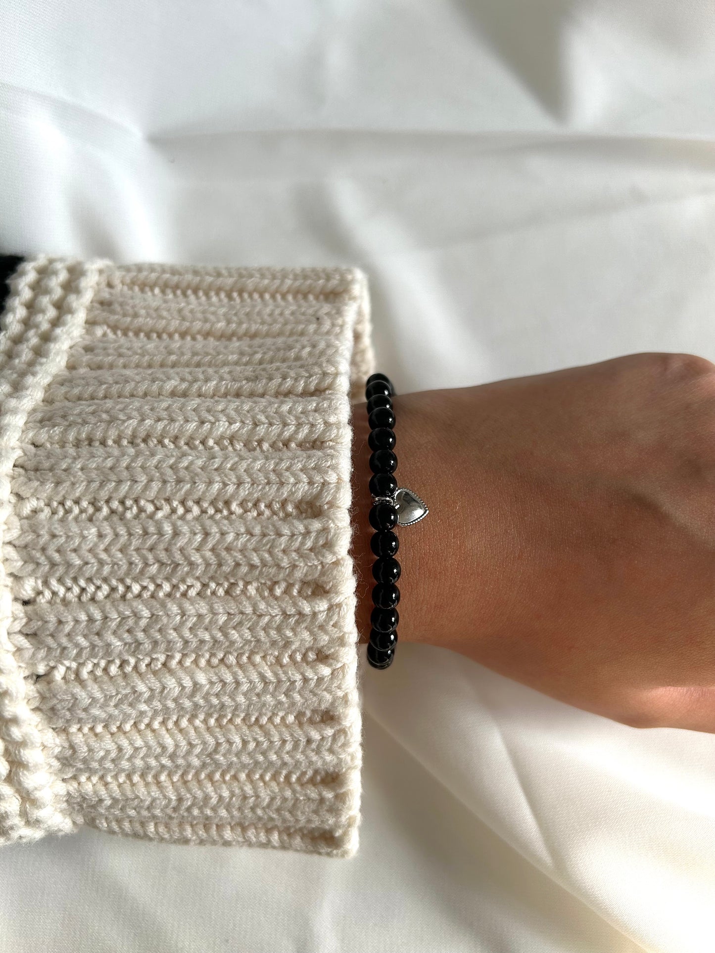 Bracelet Tasbih argent Noir