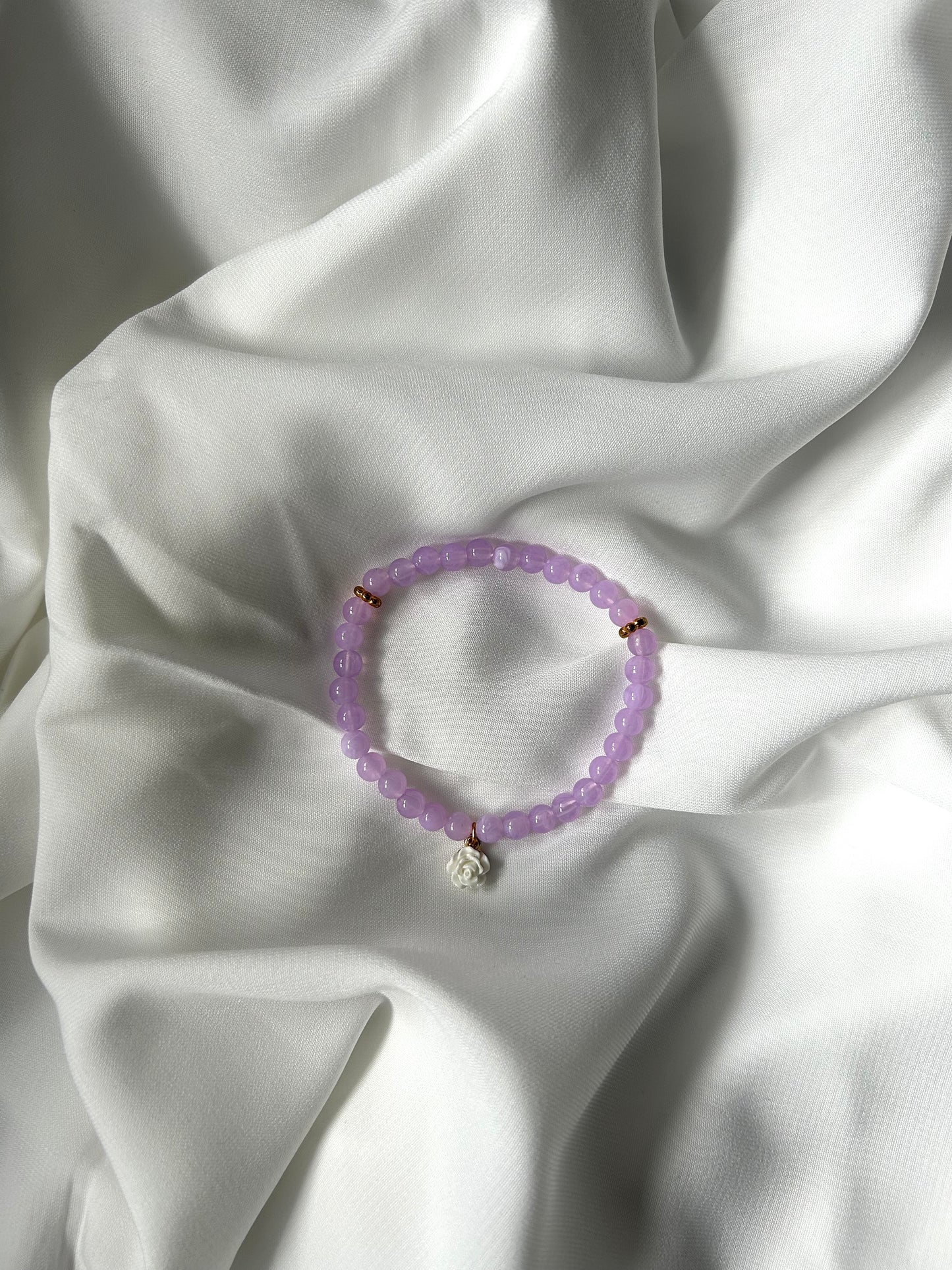 Bracelet Tasbih dorée Lilas