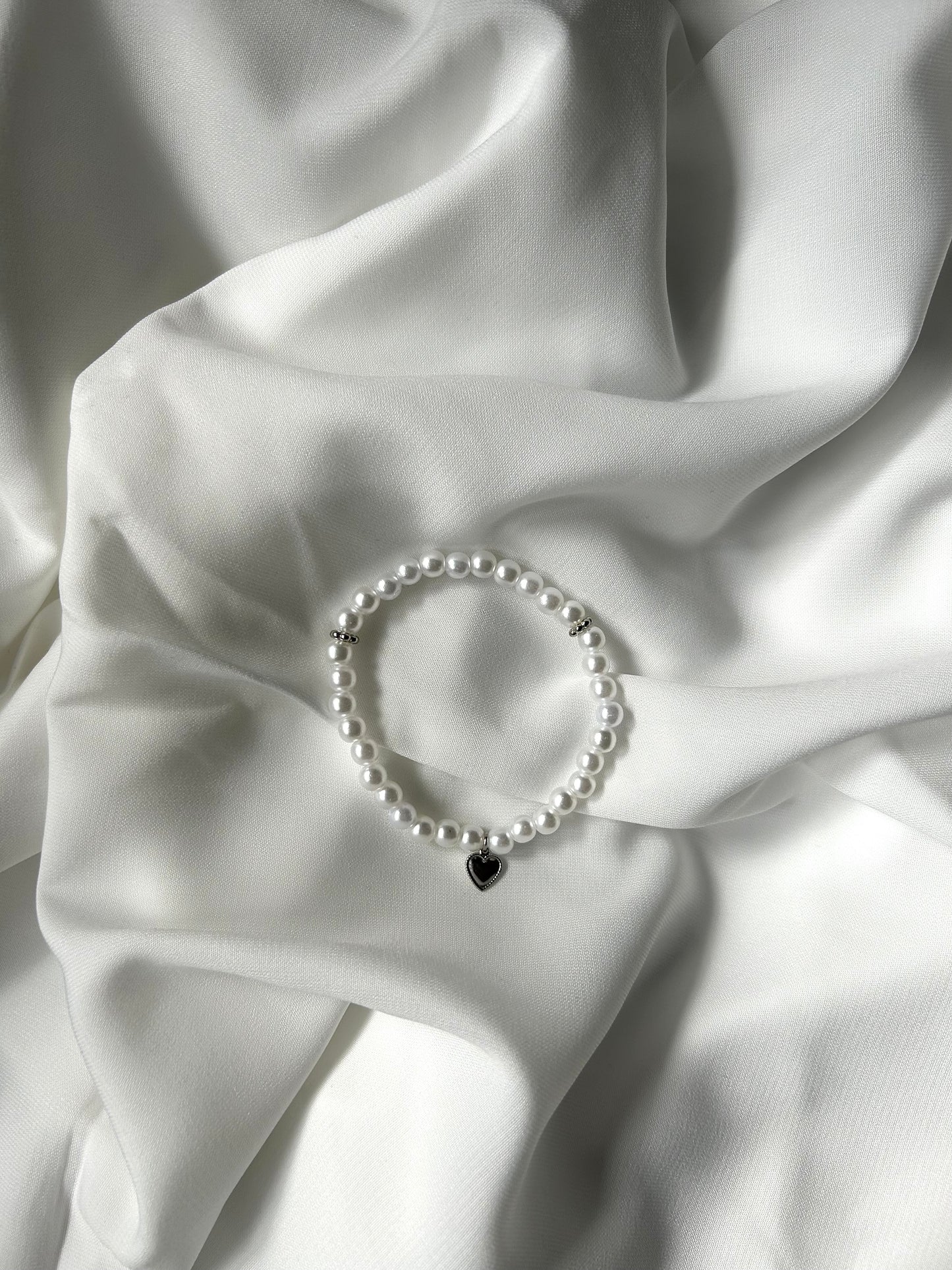 Bracelet Tasbih argent Blanc nacrée