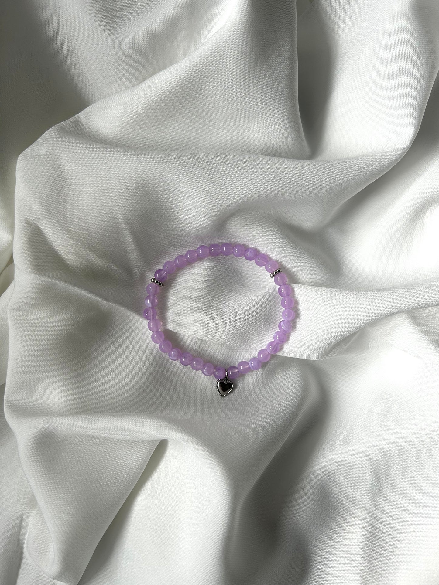 Bracelet Tasbih argent Violet