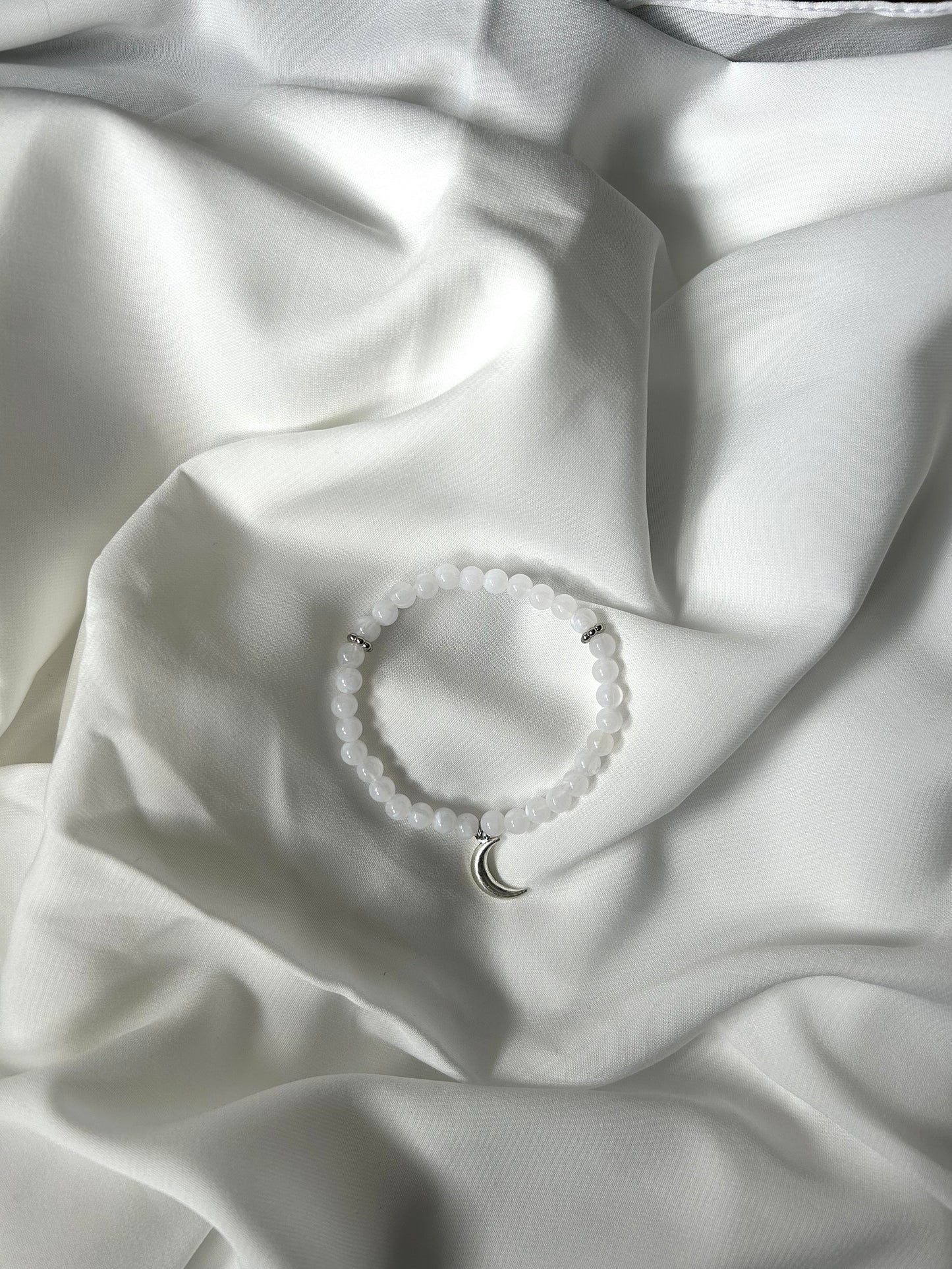 Bracelet Tasbih argent Blanc