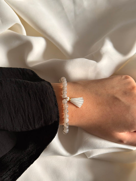 Bracelet Tasbih dorée Gris