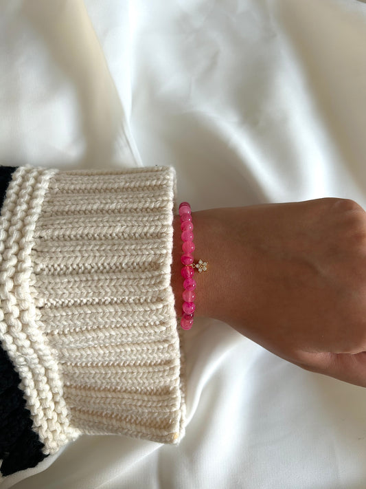 Bracelet Tasbih dorée Framboise