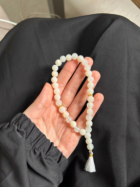 Mini Tasbih 33 perles Crème