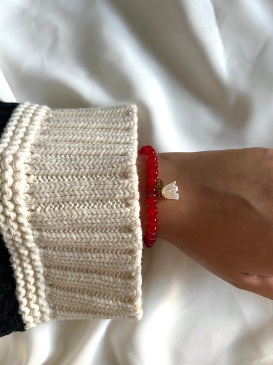 Bracelet Tasbih dorée Rouge
