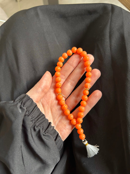 Mini Tasbih 33 perles Orange