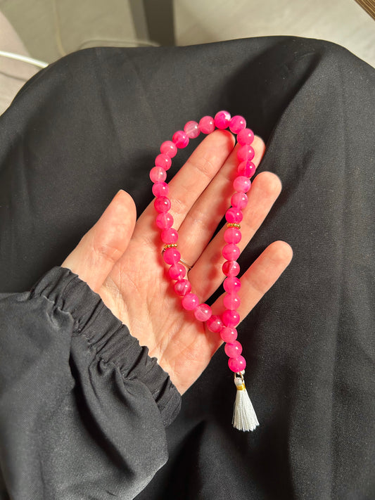 Mini Tasbih 33 perles Fuchsia