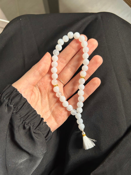 Mini Tasbih 33 perles Blanc