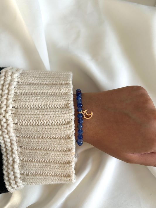 Bracelet Tasbih dorée Bleu Nuit