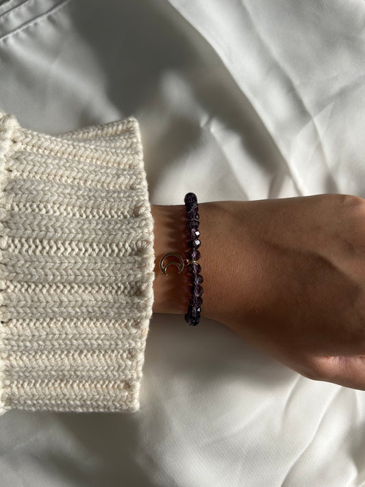 Bracelet Tasbih Cristal Violet