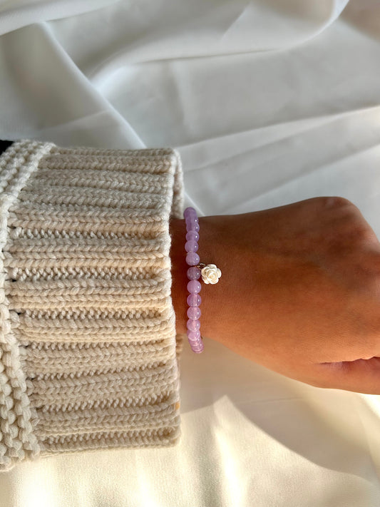 Bracelet Tasbih dorée Lilas