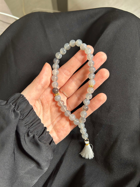 Mini Tasbih 33 perles Gris