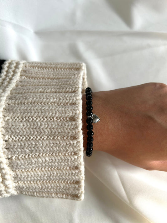 Bracelet Tasbih argent Noir