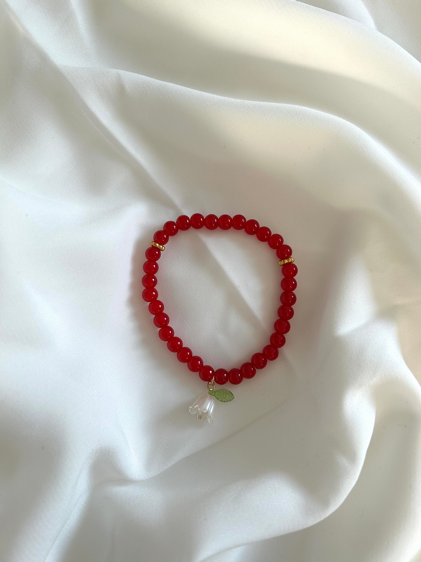 Bracelet Tasbih dorée Rouge
