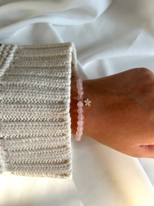 Bracelet Tasbih dorée Rose