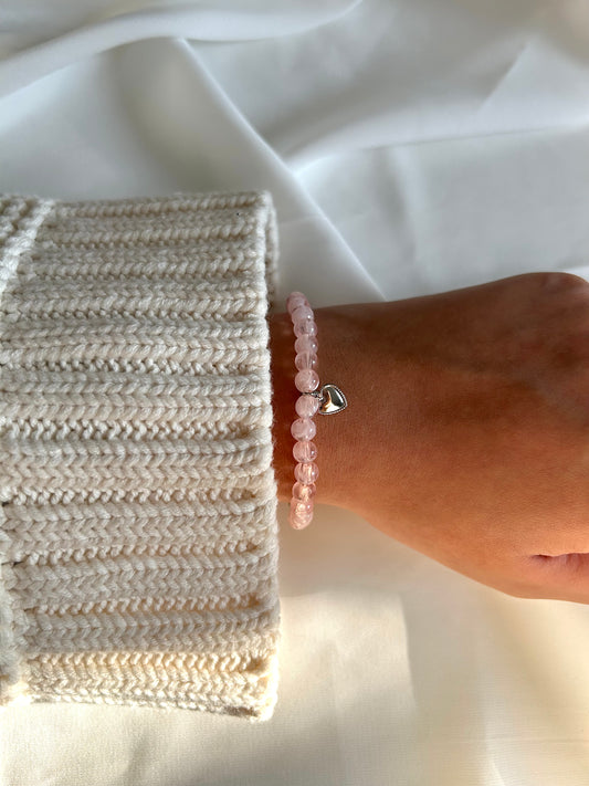 Bracelet Tasbih argent Rose