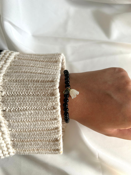 Bracelet Tasbih dorée Noir