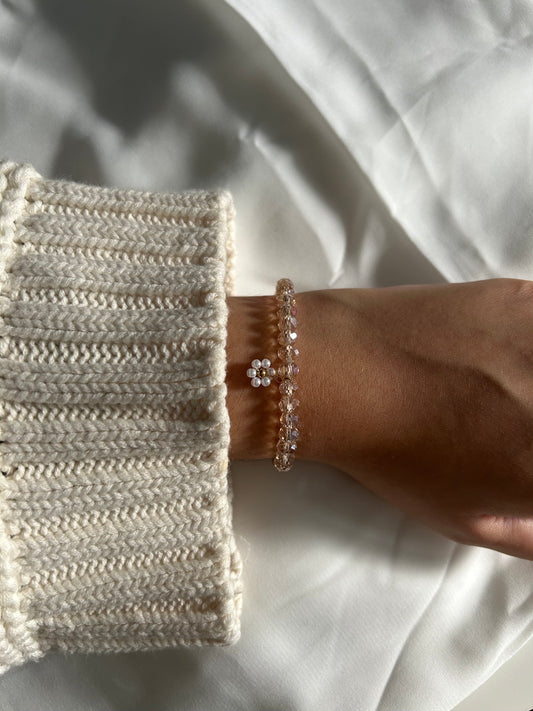 Bracelet Tasbih Cristal Champagne