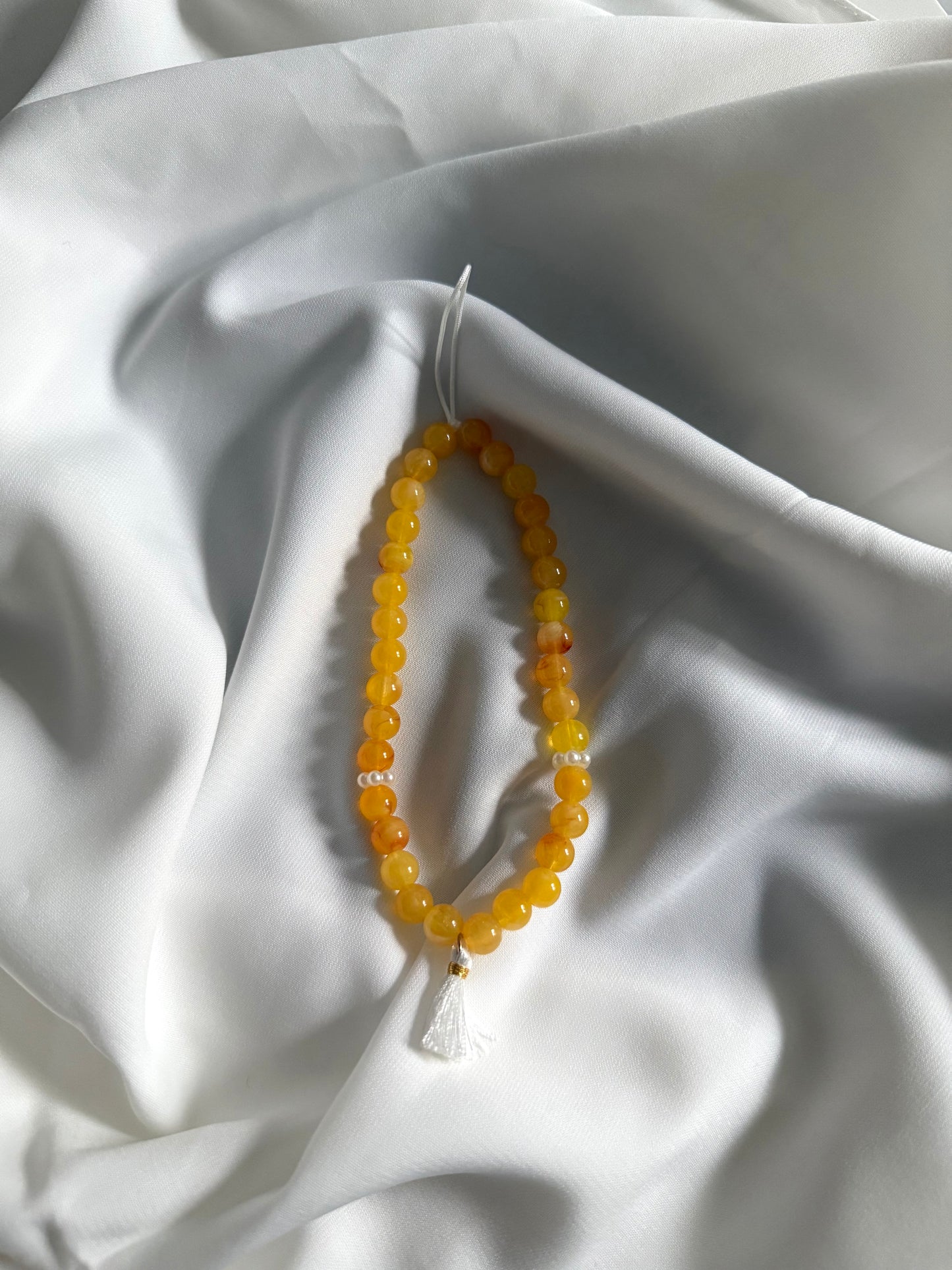 Tasbih téléphone 33 perles Jaune