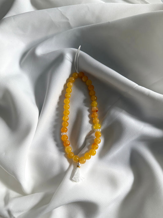 Tasbih téléphone 33 perles Jaune