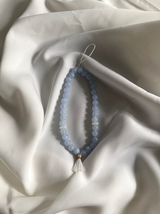 Tasbih téléphone 33 perles Bleu clair
