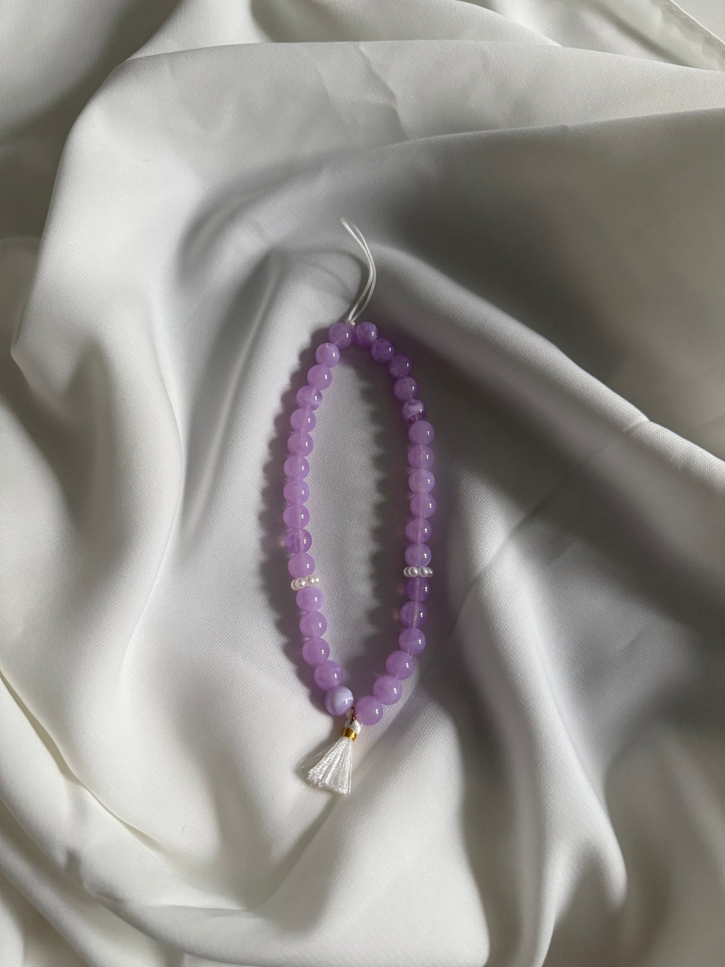 Tasbih téléphone 33 perles Lila
